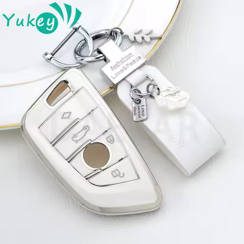 4 Buttons TPU Car Key Case Cover Shell Fob for BMW X1 X3 X5 X6 G20 G30 G01 G02 G05 F15 F16 G11 F48 1 3 5 6 7 8 Series