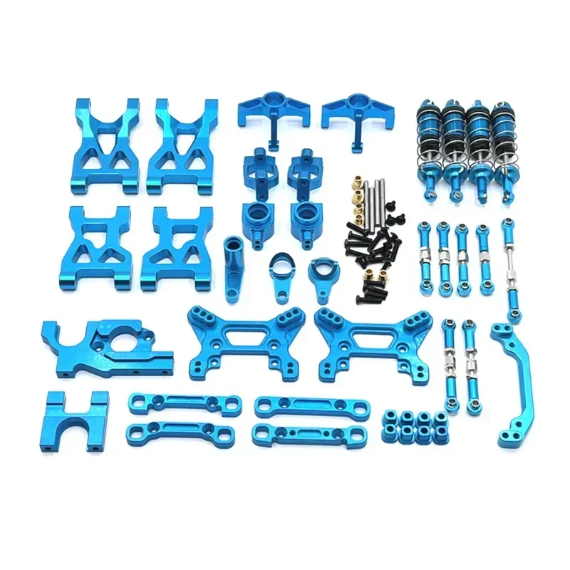 Metal Upgrade, Swing Arm, Pull Rod, Steering Cup, Shock Absorber, 13 Piece Kit, For WLtoys 1/10 104072 RC Car Parts