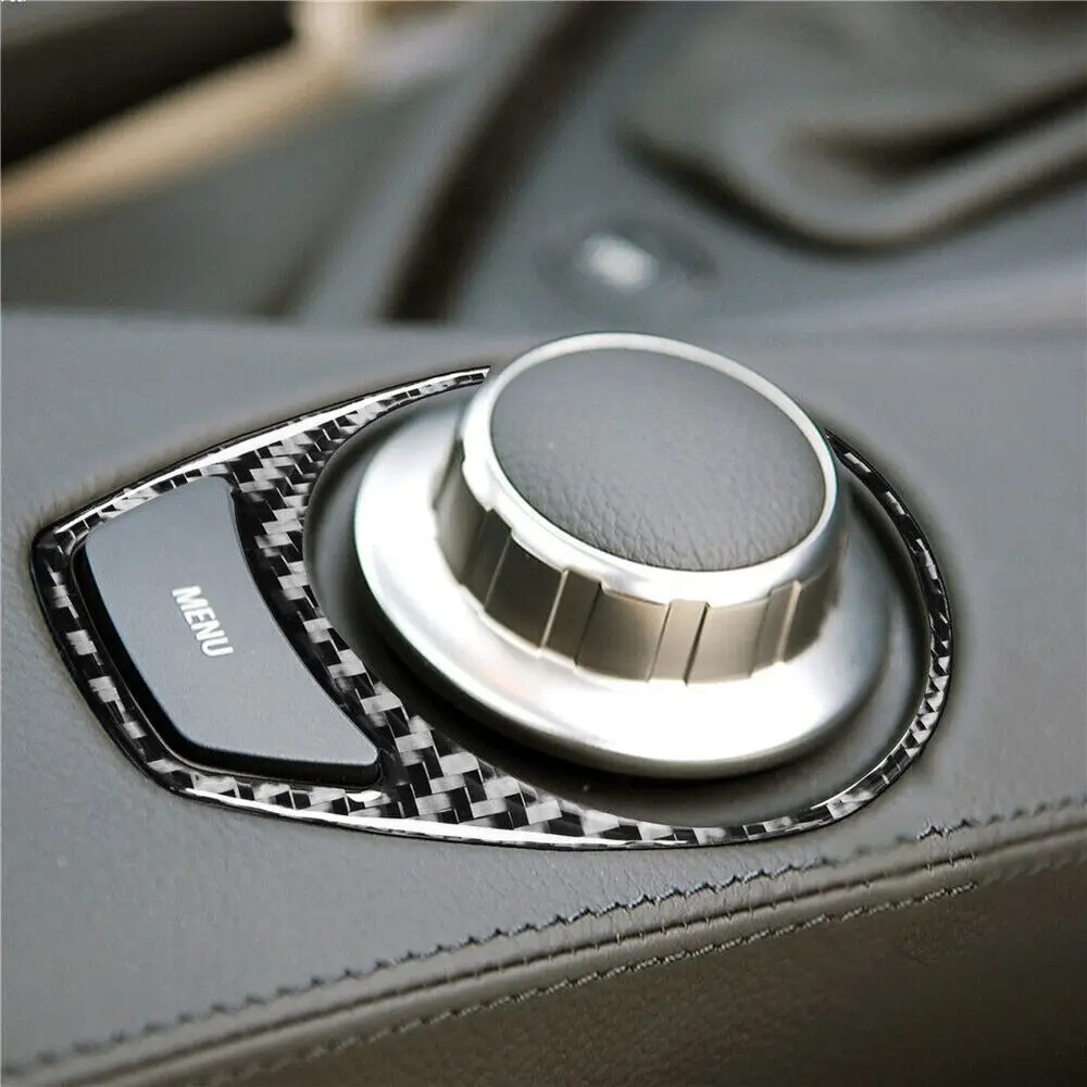 탄소 섬유 차량 라디오 단추 프레임 스티커, BMW 6 시리즈 E63 E64 2004-2010