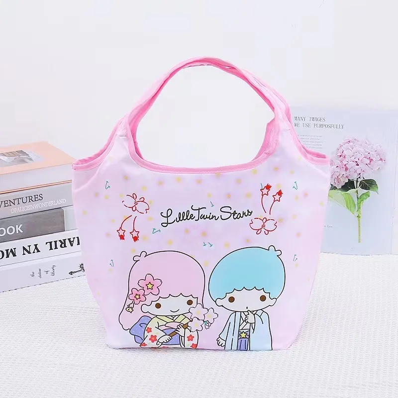 Kawaii Anime Lunch Box Bag Kuromi Hellokts My Melody Kimono Series borsa isolante borsa da Picnic ad alta capacità custodia regalo giocattolo