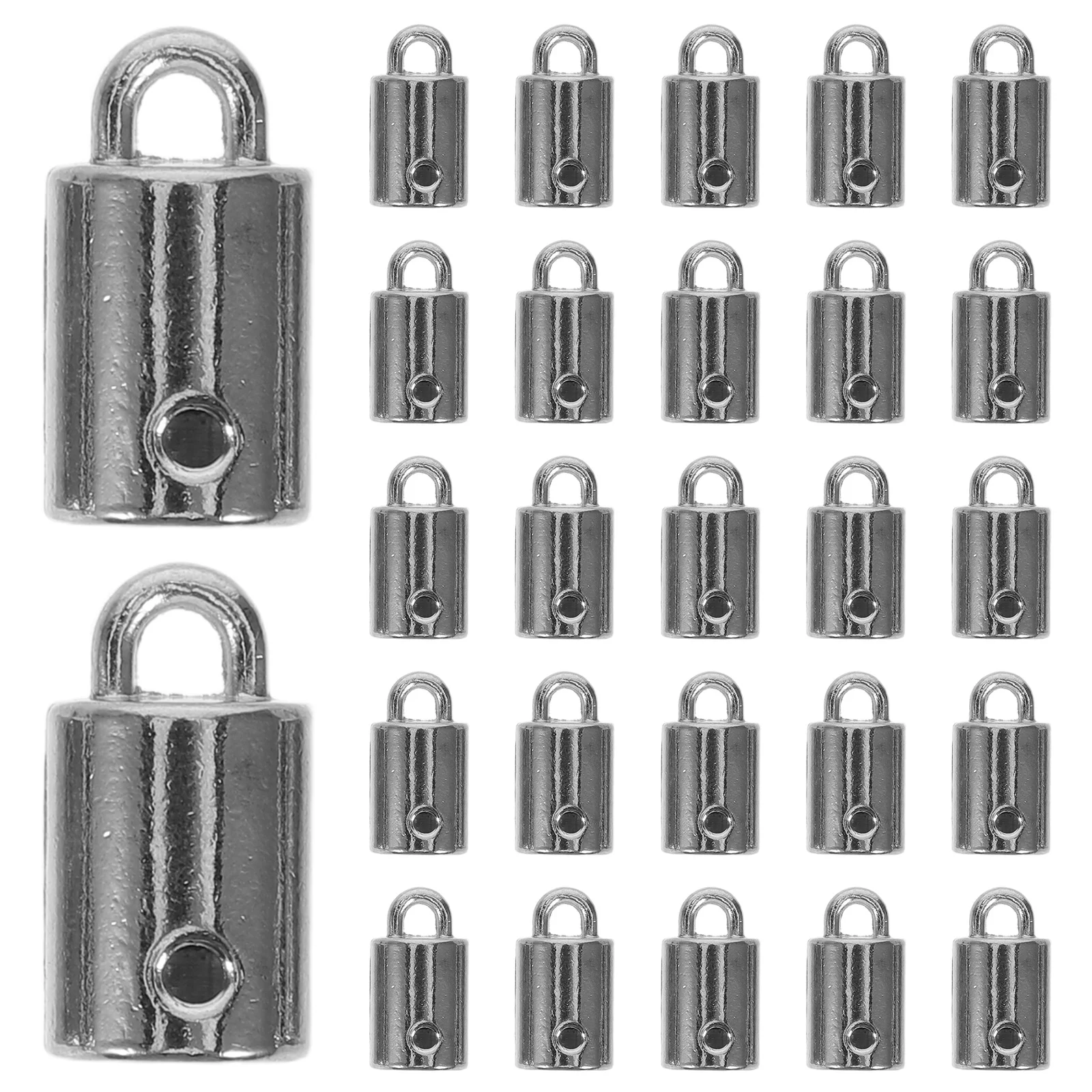 

30pcs Stanchion Rope End Hooks Zinc Alloy Metal Cord End Caps For Guardrail Crowd Control Barrier Connector Fastener Hook