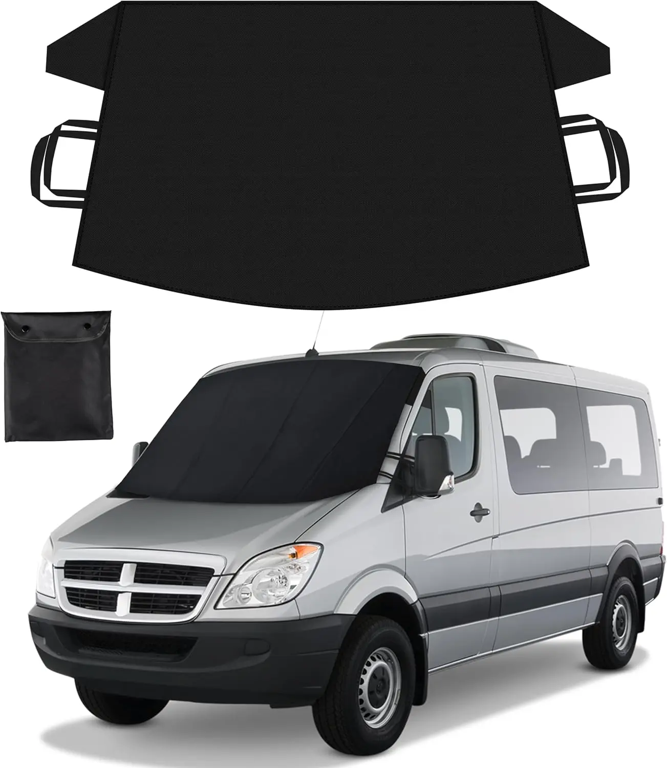 

Windscreen Cover Frost Ice Shield Snow Dust Protector Universal Fit Most Cars Motorhome Camper Windshield Sunshades Van