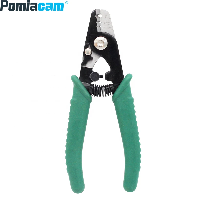 8PK-326 Green S50C STEEL Tri-hole Fiber Optic Strippers Multifunctional fiber optic cable pliers Adjustable blade  fibre cable