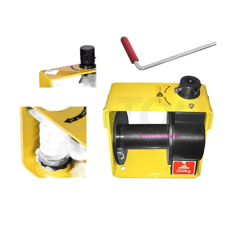 Turbine Worm Winch Hand Cranked Winch Bi-directional Self-locking Heavy-duty Handboard Winch Hand Cranked Elevator