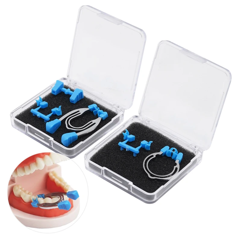 

1 box Dental Matrix Sectional Contoured Metal Spring Clip Matrices Clamps Wedges Rings Dentist Tools Lab Instrument Autoclavable