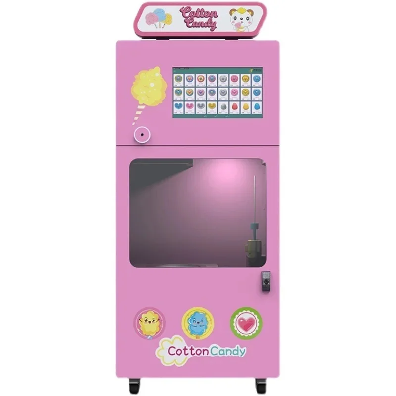 Fancy Fully Automatic Cotton Candy Machine Unmanned Self Service Vending Machine Stall