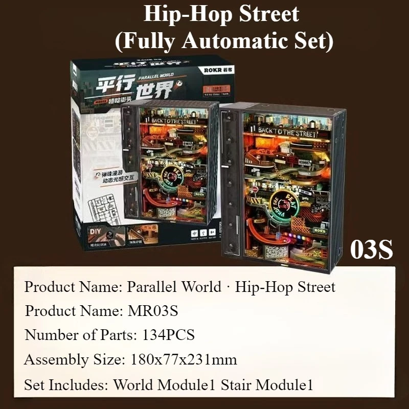 Robotime Parallel World Future City Alchemy City Hip-hop Street Miniature City Building Model Toy Collection for and Adults