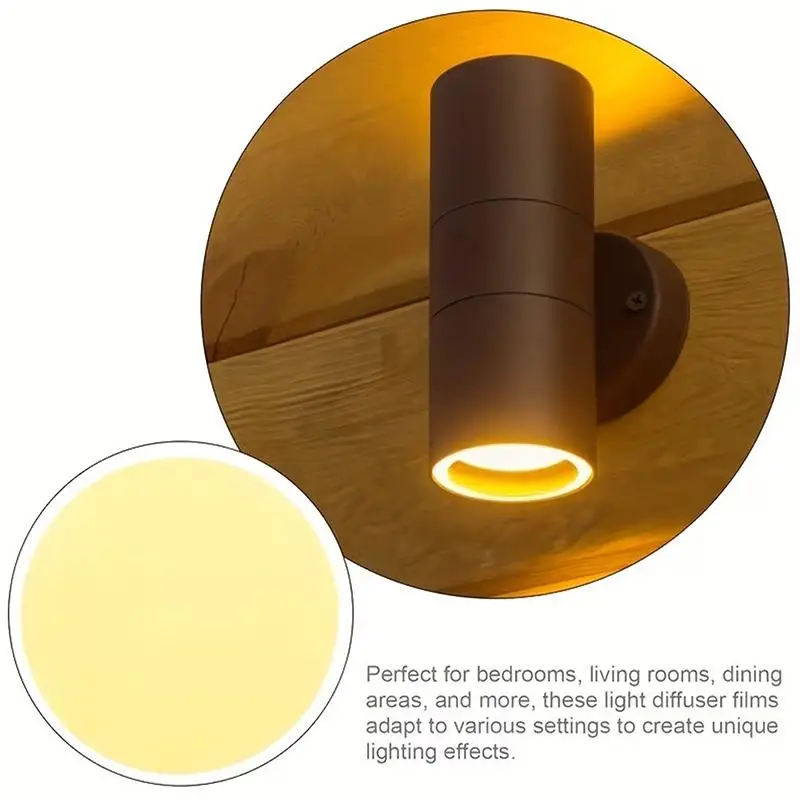 Lighting Color Changing Film Self Adhesive Warm Light Lamp Cover Quick Upgrade for Cozy Room Decor 5/10pcs