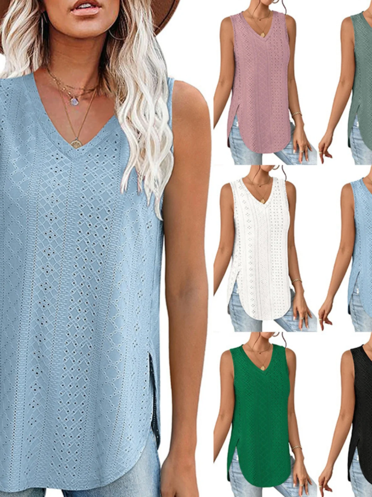 

Новая женская майка-топ Vne, облегающая, повседневная, с ажурным дизайном, дышащая, из полиэстера, влагоотводящая, без рукавов