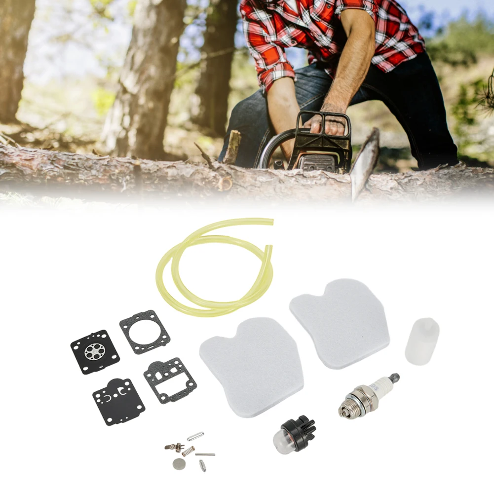 For Carb Kit with Air Filter Fuel Filter Fuel Line and Bulb for Routine Maintenance of For McCulloch CS340 CS380