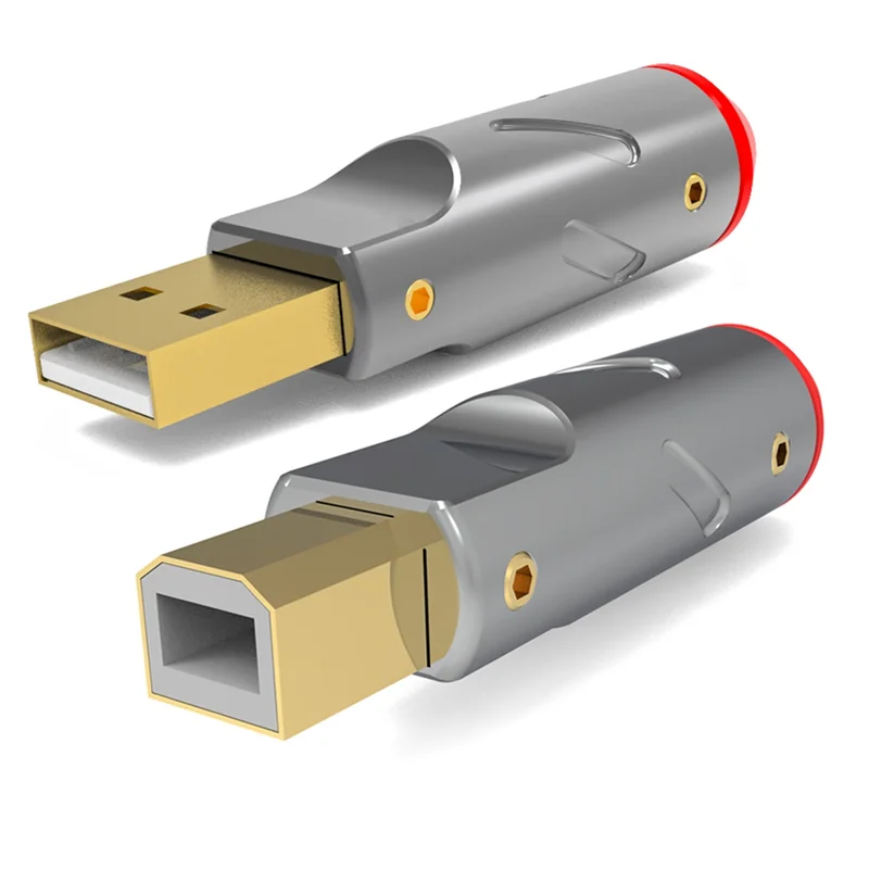 

A15R -Hifi Audio 24K Gold Plated USB Data Cable DIY Type A Type B USB A USB B USB 2.0 Connector Jack Tail Port Sockect