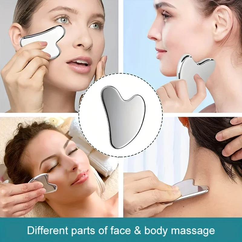 [Premium Gua Sha Tool] Durable Stainless Steel Premium Gua Sha Facial Tool - Metal Massage Board