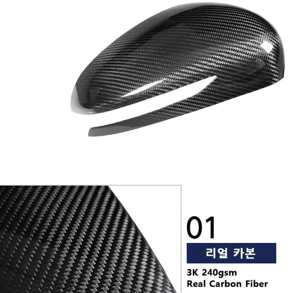 2PCS Real Carbon Fiber Rearview Mirror Decoration Cover Trim Exterior Accessories For Genesis G70 2019-2026 Car Supplies
