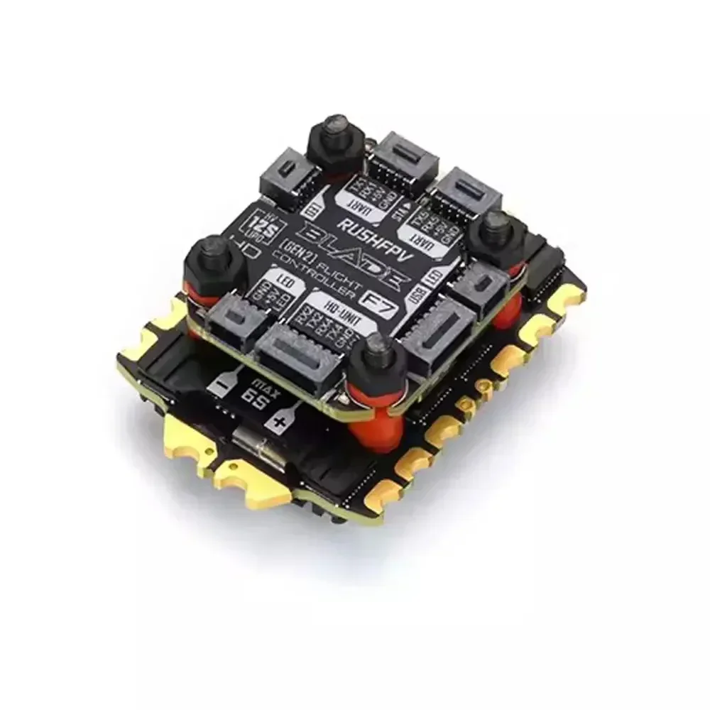 RUSHFPV BLADE V2 F722 Mini Flight Controller 3-6S BLHeli_32 4-in-1 Brushless ESC RC FPV Drone Analog Digital 50A 60A