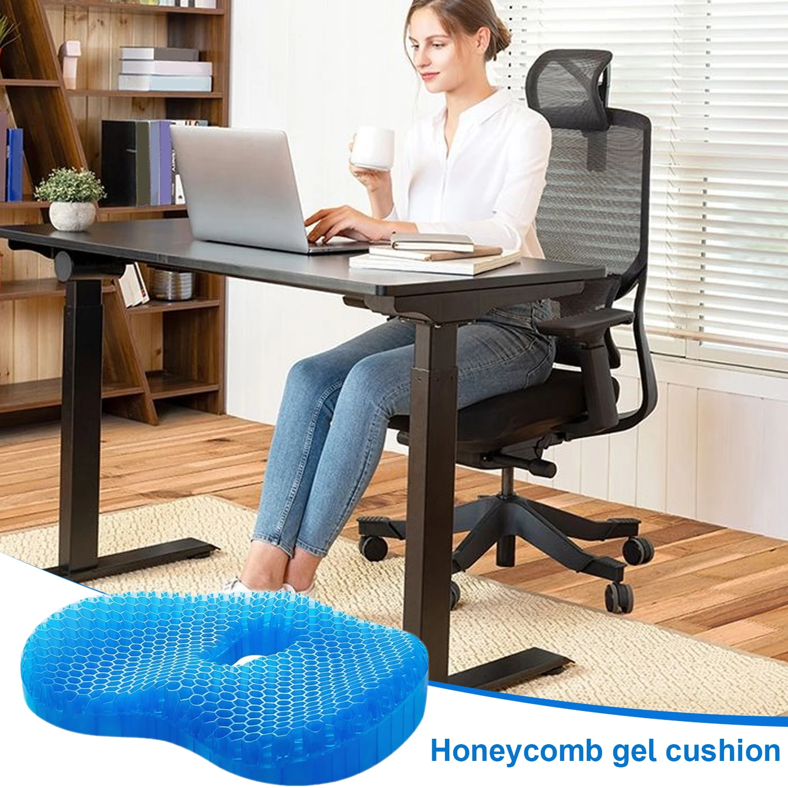 Gel Zitkussen Zacht Comfortabel Ademend Gel Zitkussen Multifunctioneel Machine Wasbaar Ergonomisch Fit Stoelkussen Voor