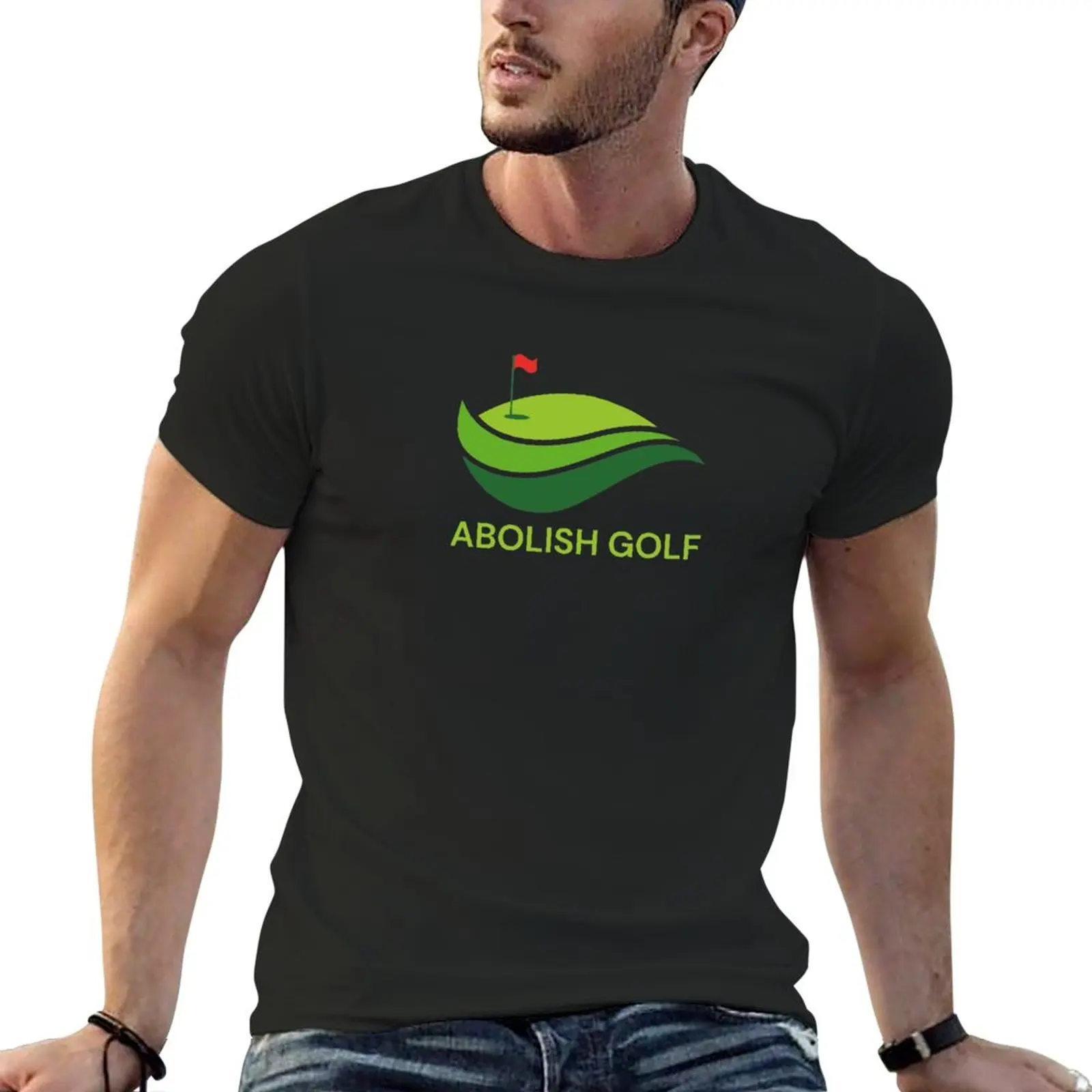 Abolish Golf T-Shirt korean fashion cute tops Tee shirt summer clothes heavy weight t shirts for men