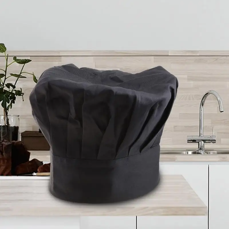 R1WE 快適な新しいクック調整可能な男性キッチンパンシェフ弾性キャップ帽子ケータリング