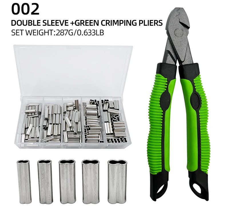ShareShark Locken Angeln Zangen Crimpen Kit Angeln Zangen Einzel/Doppel Rohr Kupfer Draht Crimpen Set Angeln Werkzeuge – Detail 11