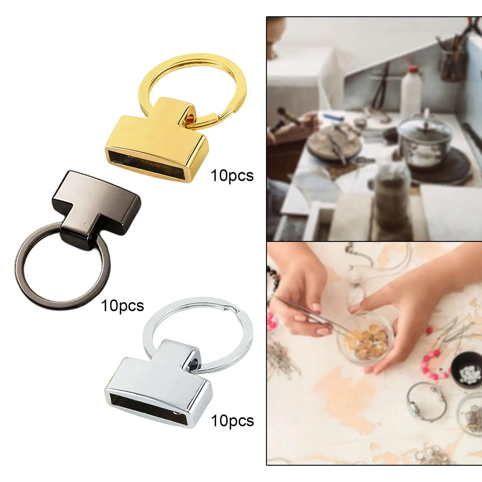 

10 Pieces Metal Lobster Clasp Clips Key Chain Hook Lobster Clasp Keyring Buckle