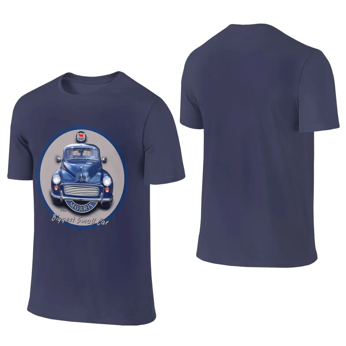 Vintage Morris Minor Motor Car Design Sports Reversible T-shirt Simple Casual   Men's T-shirts