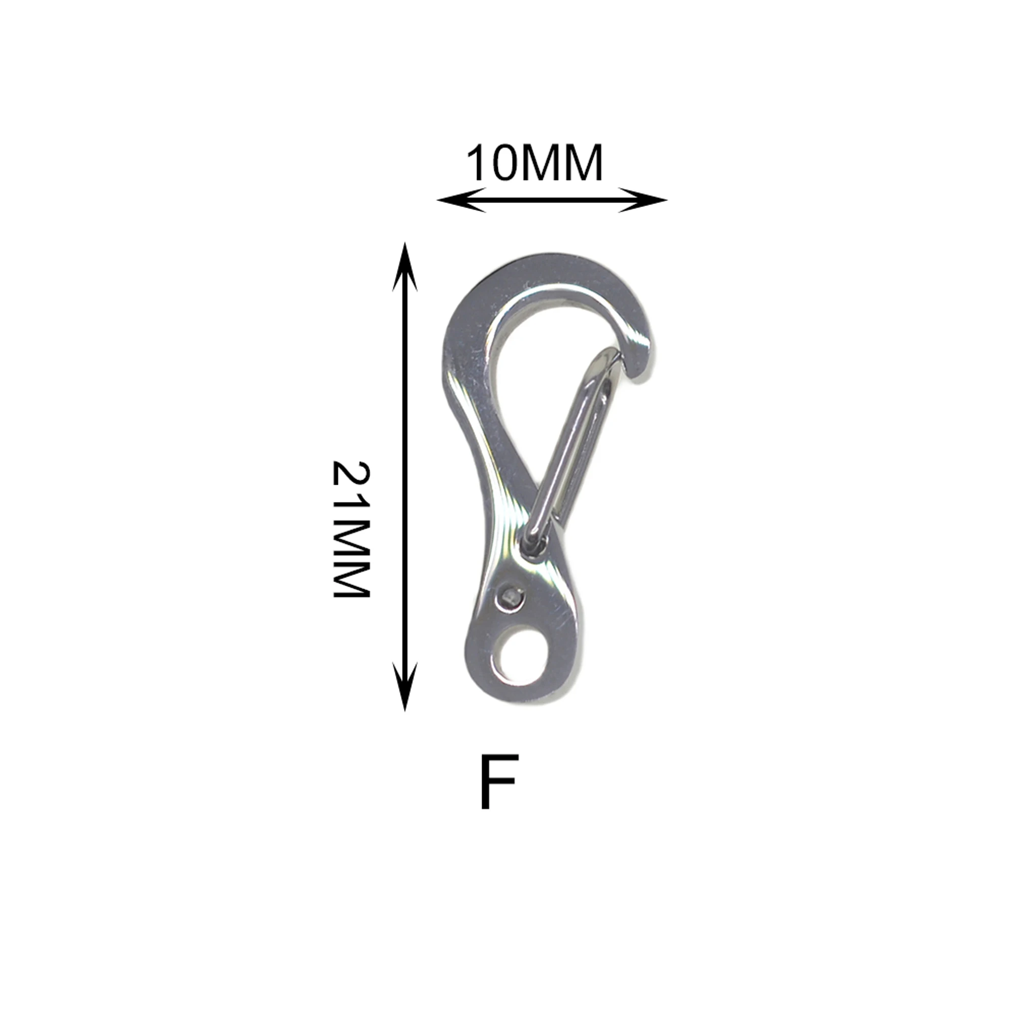 6pcs Mini Stainless Steel Spring Snap Hook Set