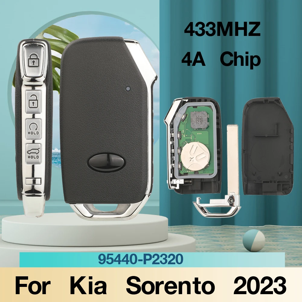 

Jingyuqin 4 кнопки внедорожник 433 МГц 4A чип дистанционный смарт-карта управление ключом от машины для Kia Sorento 2023 FCCID: 95440-P2320