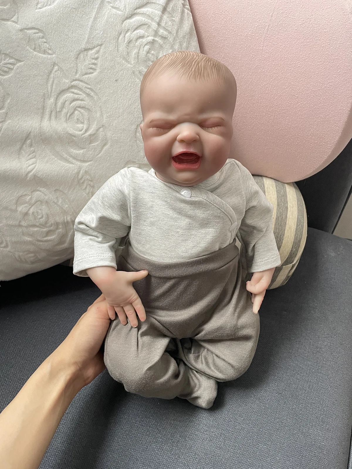 48CM Reborn Baby MARIA Lifelike Soft Touch 3D Skin Hand-Painted Hair Multiple Layers with Genesis Paint Bebe Reborn Dolls