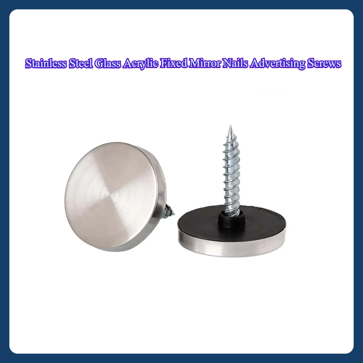 

Stainless Steel Glass Acrylic Fixed Mirror Nails Advertising Screws Holes Decorative Cover Caps