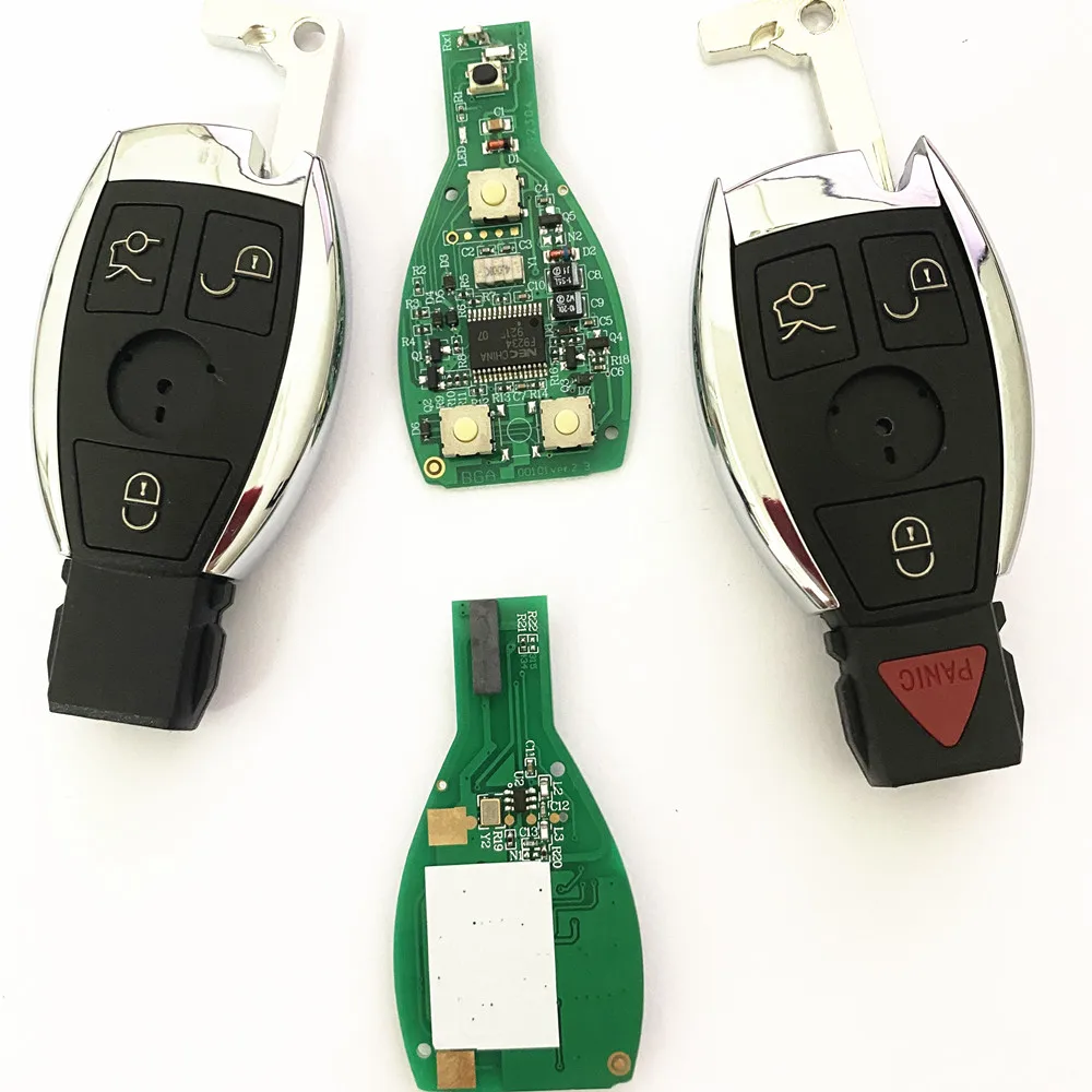 5pcs 3/4 Buttons Smart Key Fob 433MHz for Mercedes Benz Auto Remote Key Support NEC And BGA 2000+ Year NO LOGO