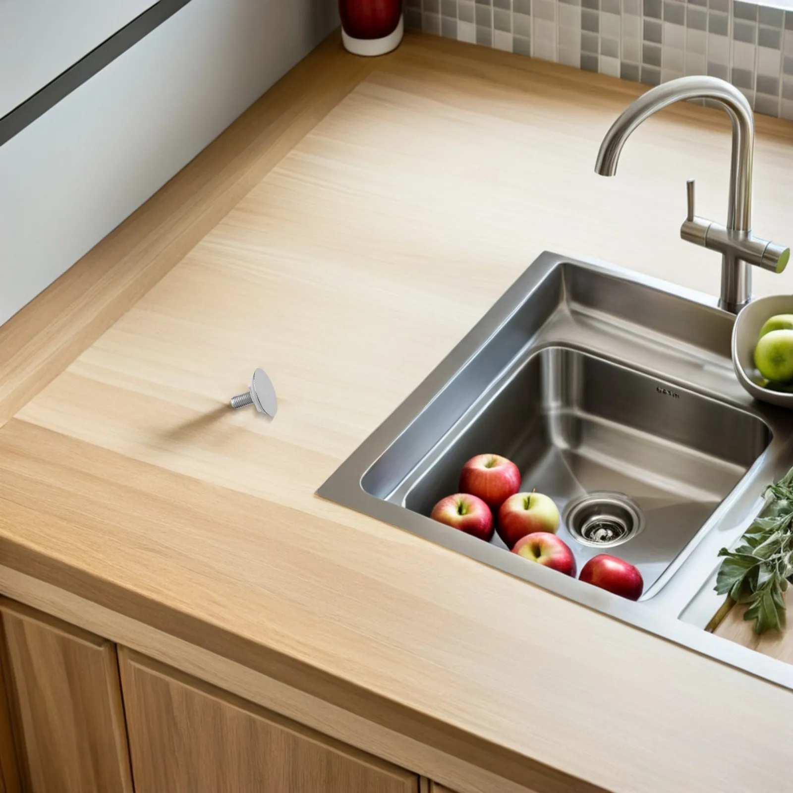 2pcs Kitchen Sink Hole Cover Silver Decorative Faucet Cap for Basin Counter Space Bathroom Soap Dispenser Plastic
