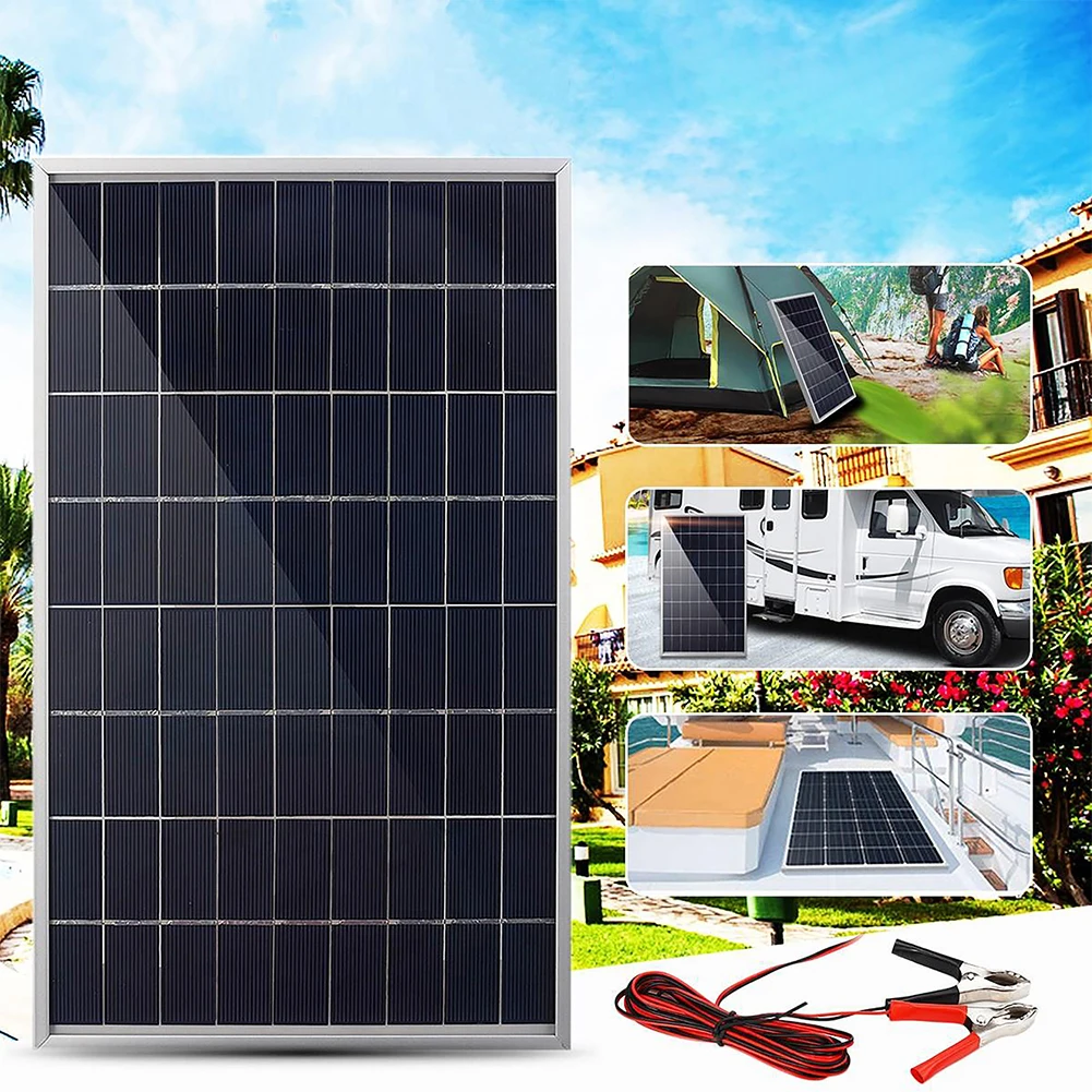 30W 12V Solar Panel Kit Featuring Polycrystalline Silicon Cells for Efficient Solar Energy Harvesting in Remote Areas