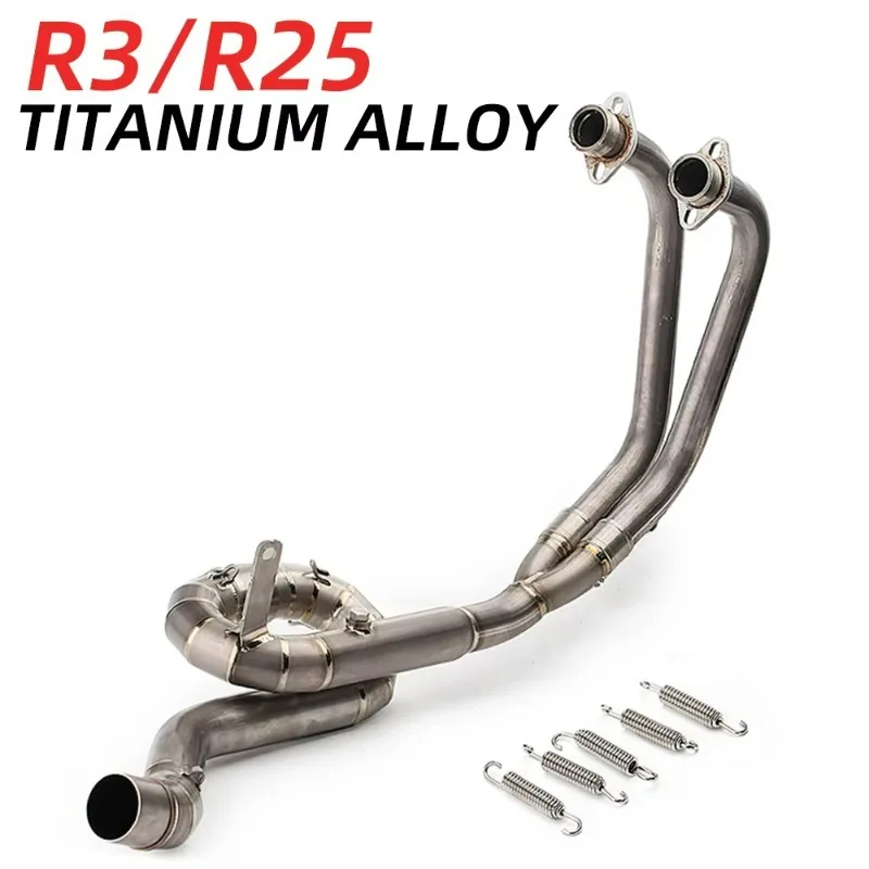 For  Yamaha R3 R25 MT05 MT03 Motorcycle Full Exhaust System Escape Slip on Front Tube Link Pipe Donut Full Exhaust Pipe