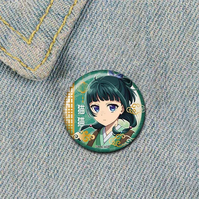 32/44/58mm Anime The Apothecary Diaries Brooches on Backpack Creative Round Button Pin Cute Manga Jinshi Maomao Badge Fans Gift