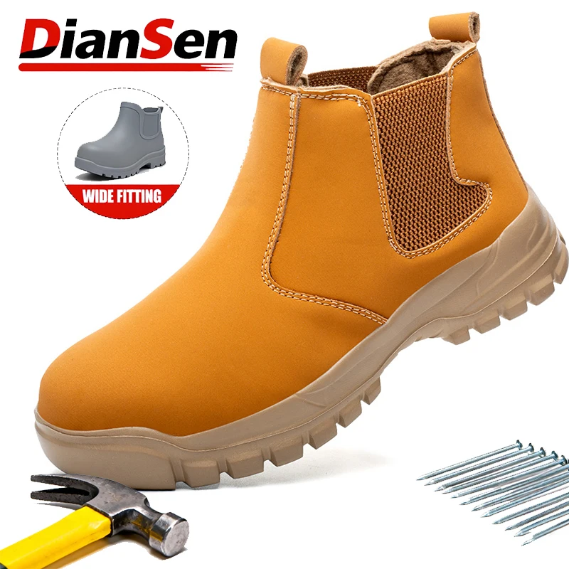 

Mens Waterproof Work Boots Steel Toe Safety Shoes Indestructible Non Slip Boots Anti-puncture Industrial Shoes Mens Hiking Boots