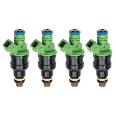 

FOR Green Top High-Performance Fuel Injectors, 4-Piece Set, 0280150558, 42 lb, 440CC, EV1 Turbo