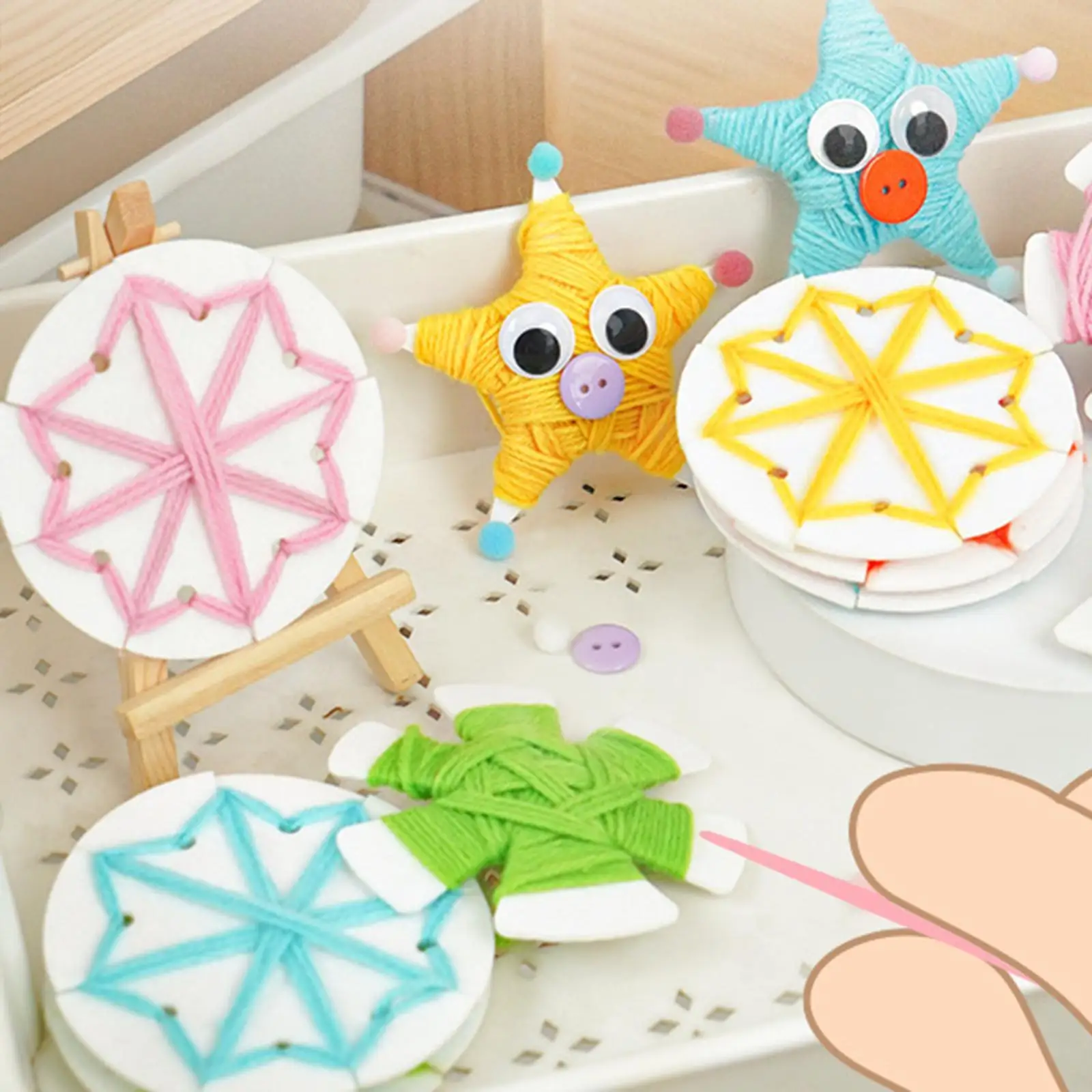 15 peças educação precoce brinquedo pré-escolar rosqueamento brinquedo laço bordado