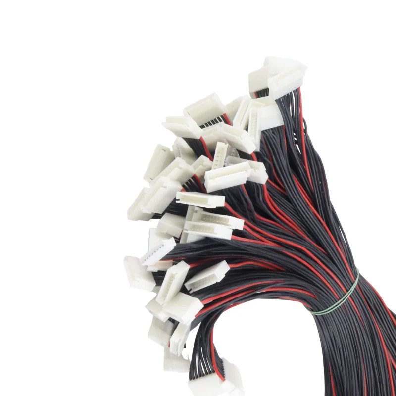 Cable de extensión de equilibrio Lipo de alta calidad, 10 Uds., 1S a 8S, 30cm, 22AWG, Cable de silicona, Cable de carga de doble cabezal para batería RC DIY