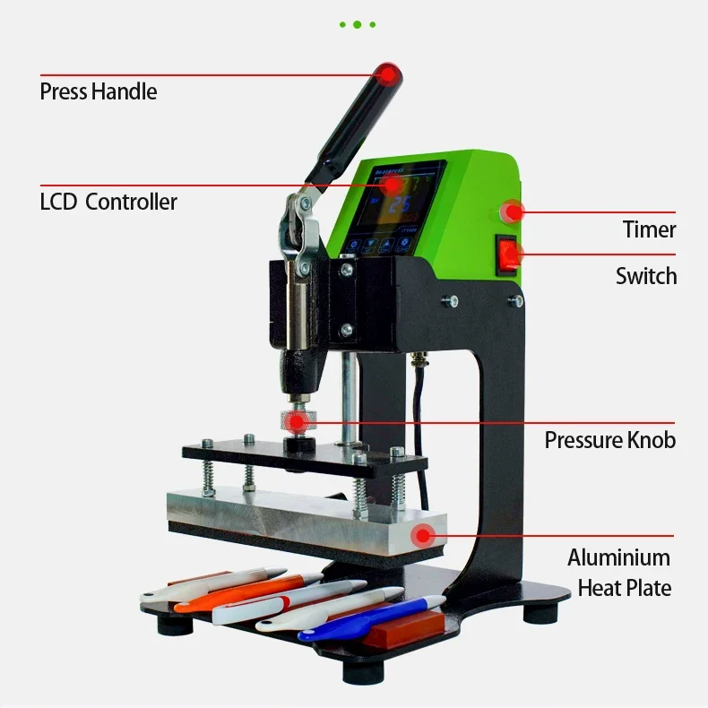 Cheap Custom Logo Sublimation Plastic Ball Point Colorful Pen  Logo Printing Swing Away Machine for Small Business