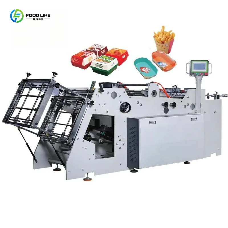 Energy Saving Cardboard Lunch Food Box Manufacturing Machine Full Automatic Carton Making Equipment