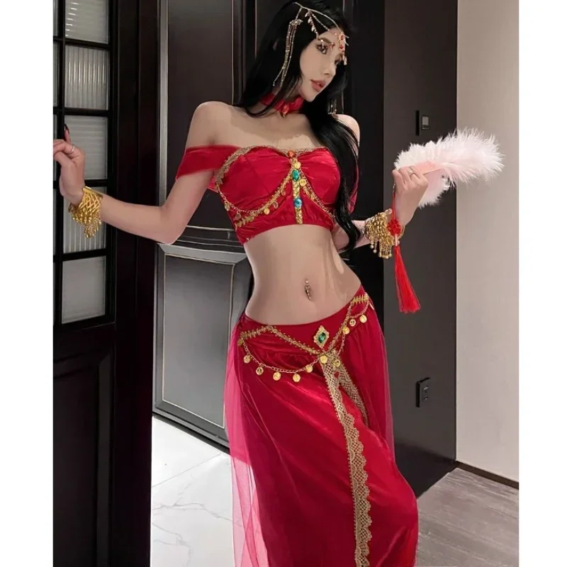 BellyDance الهندي بوليوود الحجاب أعلى السراويل حتى الملكة المصرية عيد الهالوين مهرجان العربية تأثيري الأميرة ياسمين زي