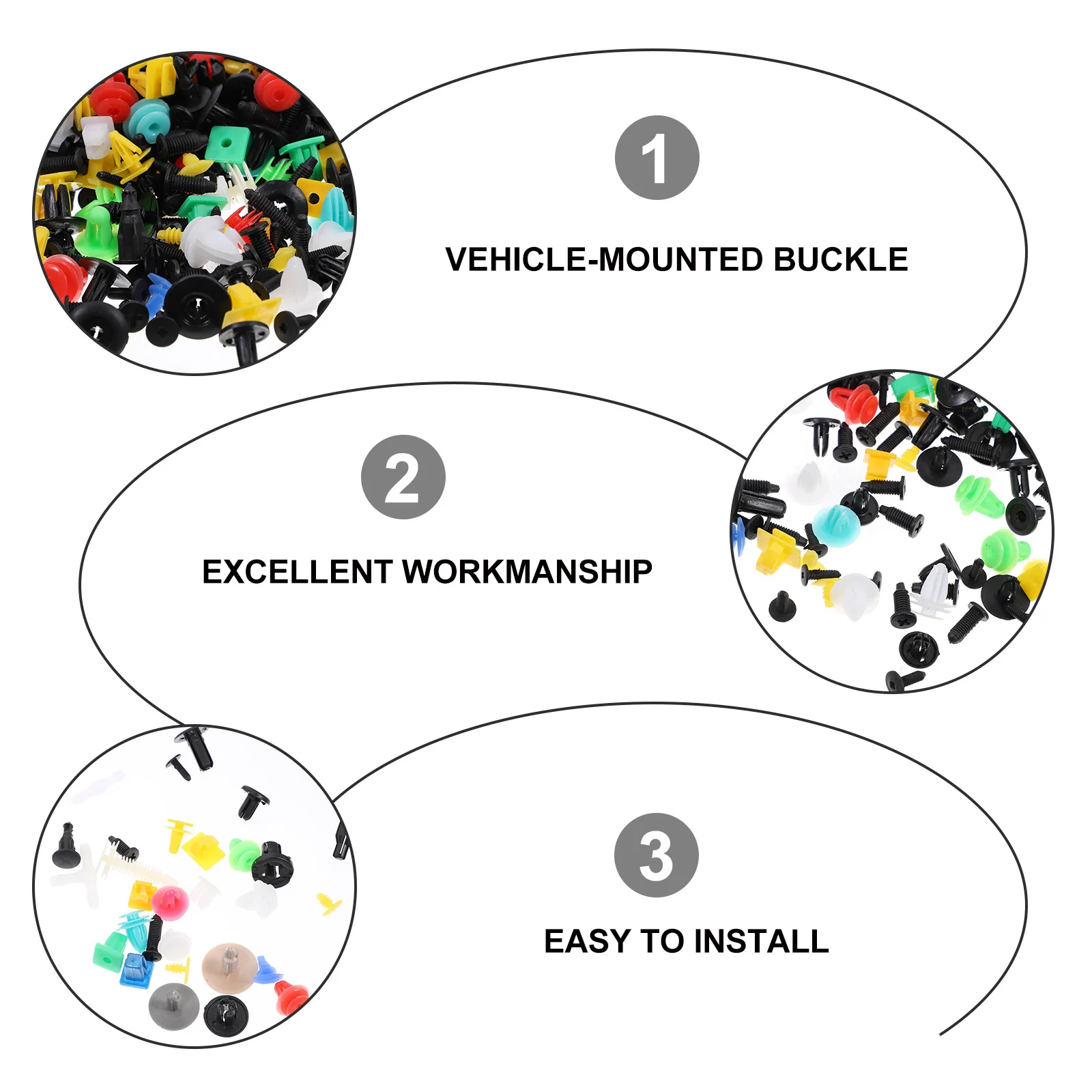 

500Pcs Interior Panel Retainer Clips Universal Auto Fastener Kit Plastic Door Trim Bumper Panel Push Clips Replacement