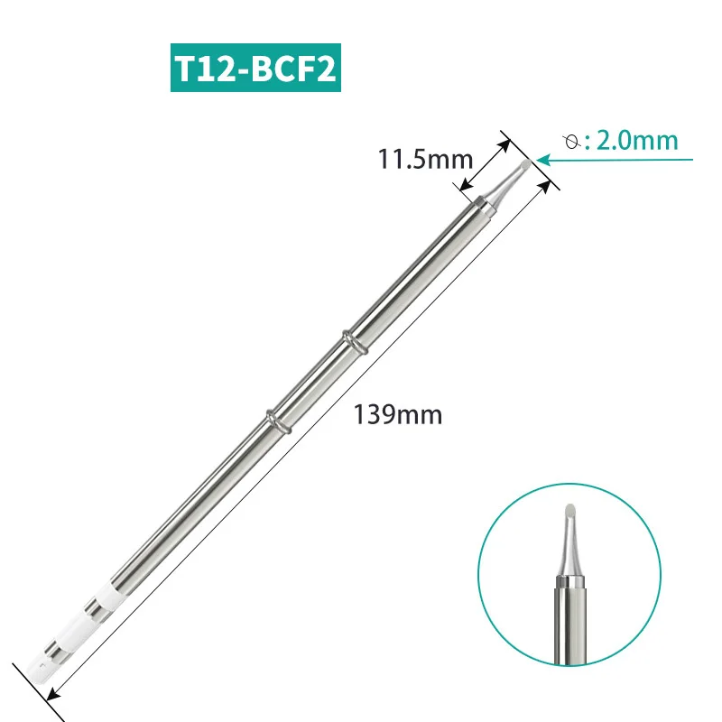 Puntas de soldador T12-C08 C1, C4, BC1, BC2, BCF1, BCF2, T12, para Hakko FX951, Kits de estación de soldadura DIY, herramientas de soldadura