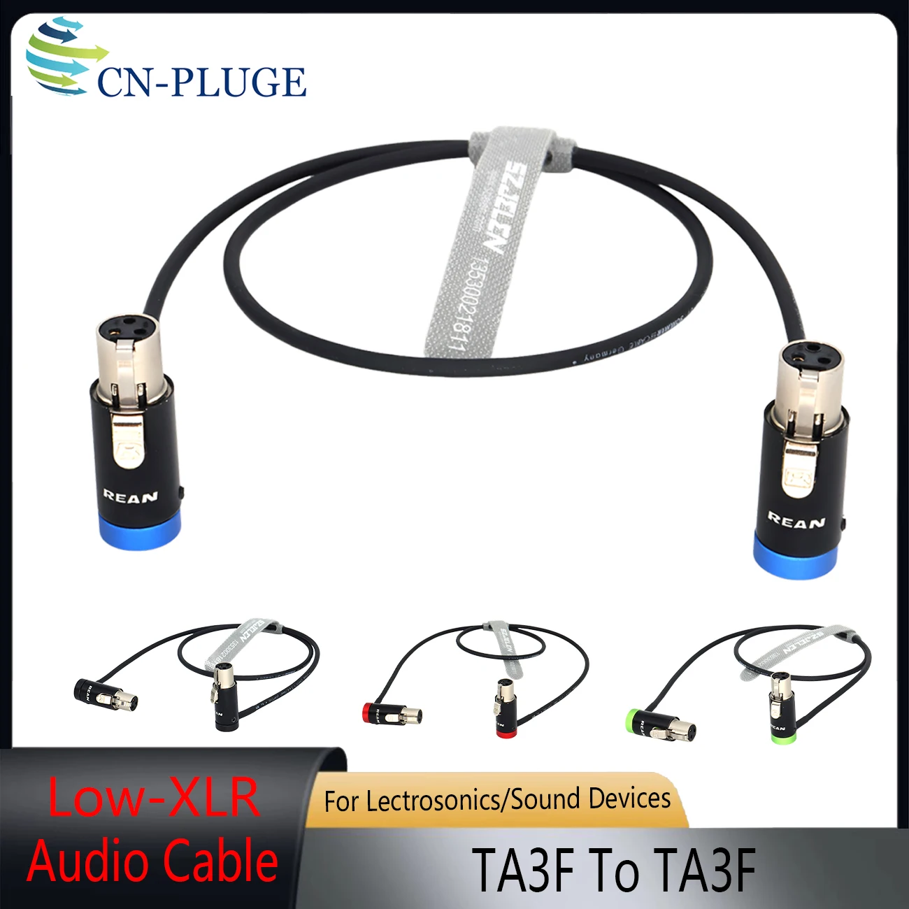 Low Profile-TA3F to TA3F Mini XLR 3 Pin Female to Female Audio Cable for Sound Devices Wireless Receiver Mixer Recorder
