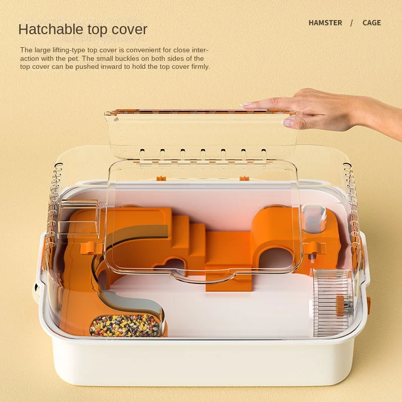 

Spacious Hamster Mansion: Large Habitat Decor Cage with Wheel, Toys, and More