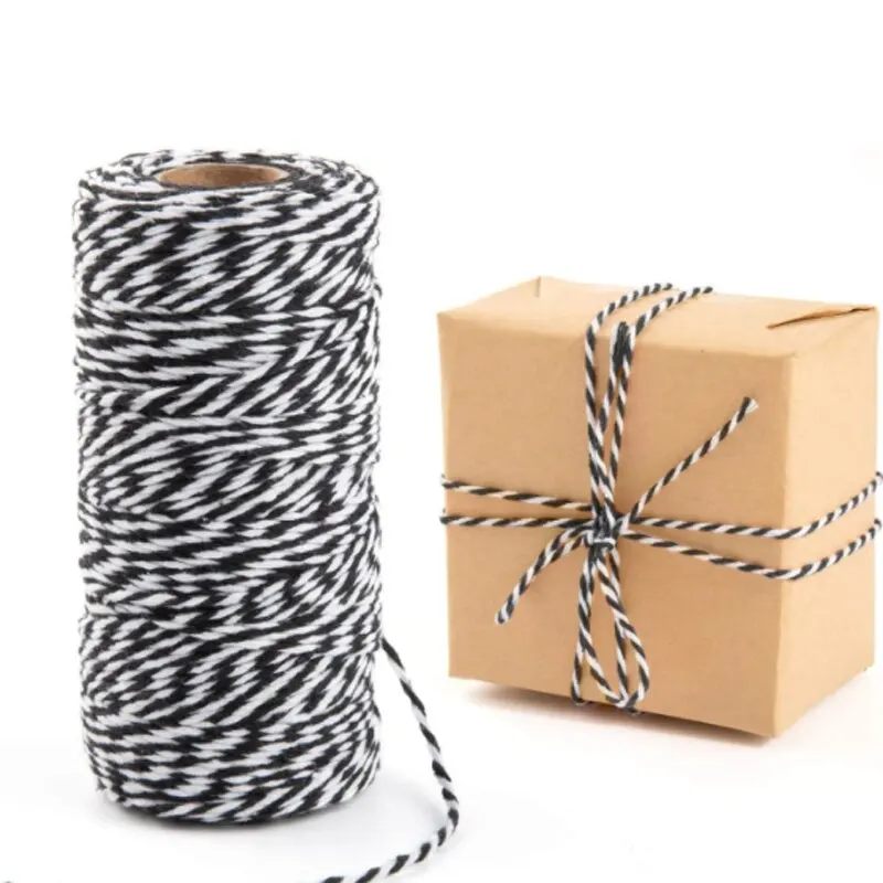 Double Color Cotton 100m Gift Bandage Label Rope Decoration Supplies