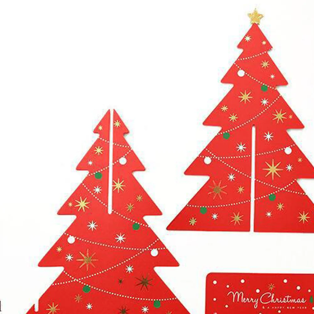 

4 set 3D Paper Carving Christmas Cards Premium Eco-Friendly Greeting For Family Friends Festival Gift Party Supplies Printing