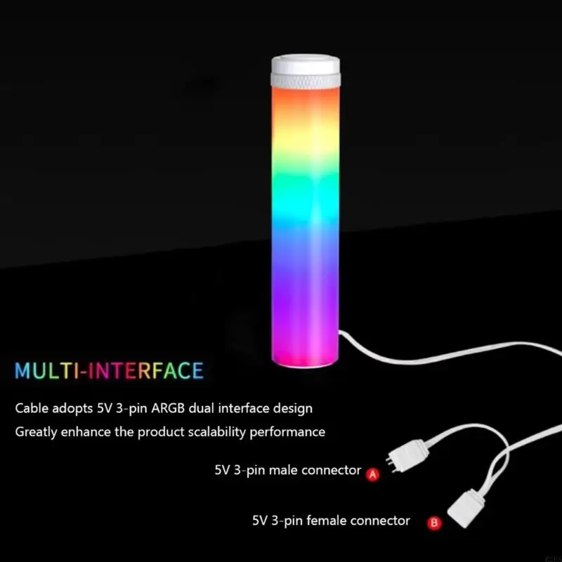 Porta della scheda grafica in plastica in plastica in alluminio B2EA Argb Illuminated Brackets 5V 3Pin Syncs Compatible Toolless