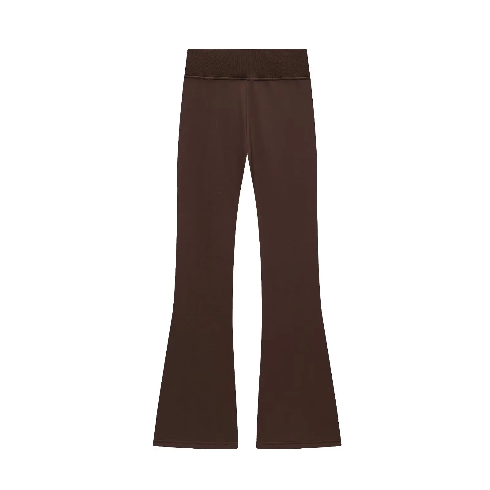 سترة صوفية نسائية جديدة لخريف 2025 ذات طية صدر السترة وأكمام طويلة وسحاب + بنطلون تيري واسع عالي الخصر