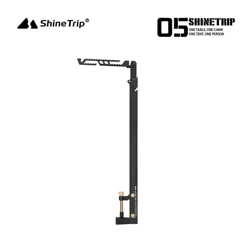 ShineTrip Outdoor przenośny stojak ze lampka stalowa nierdzewnej chowany wielobiegowy regulowany taktyczny stojak na oświetlenie kempingowe