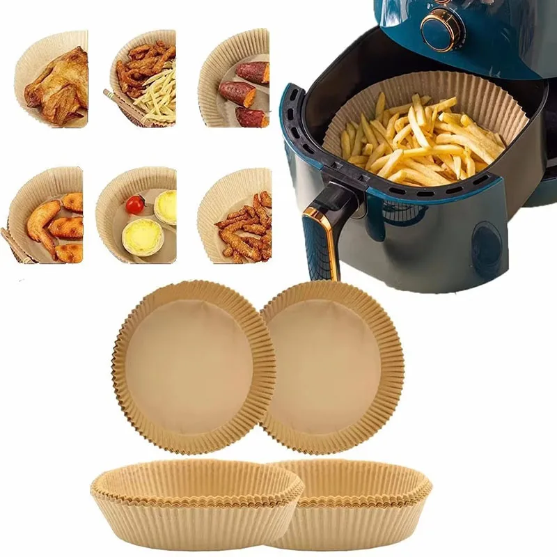 20-100Pcs Air Fryer Disposable Paper Liner Non-Stick Oil-proof Parchment Mat for Cooking Microwave Oven Sheets Special Baking